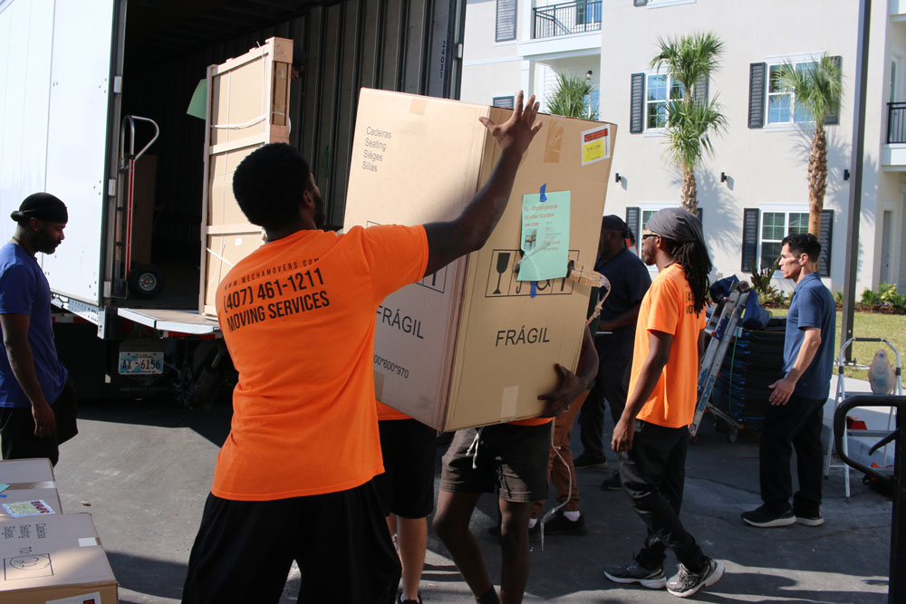 MechaMovers mover carrying large box