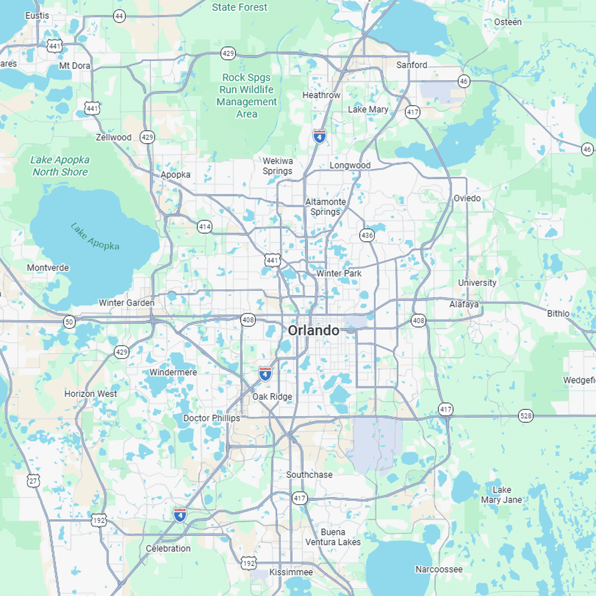 Orlando map